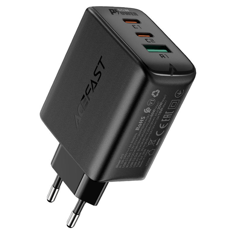 Acefast A13/A41 PD 65WFast Charge Wall Charger 2xUSB-C+USB-A