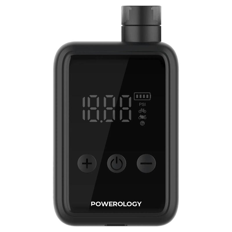 Powerology Super Compact Motorcycle Tire Inflator Black