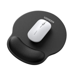 UGREEN Ergonomic Mouse Pad with Wrist Rest Support Slow Rebound Memory Foam Typing with Easy Glide Surface and Non-Slip PU Base