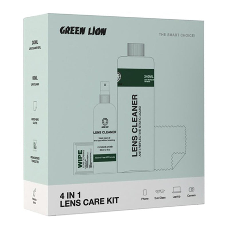 Green Lion 4 in 1 Screen Lens Glasses and Camera Care Kit