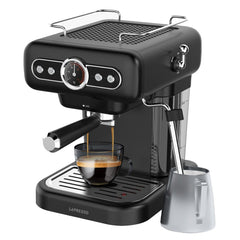 LePresso LP012 Retro 15 BAR Italian Pump Espresso Machine Gauge and Milk Steamer