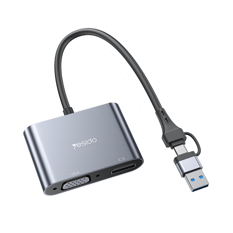 Yesido HM15 USB-C to HDMI / VGA Adapter