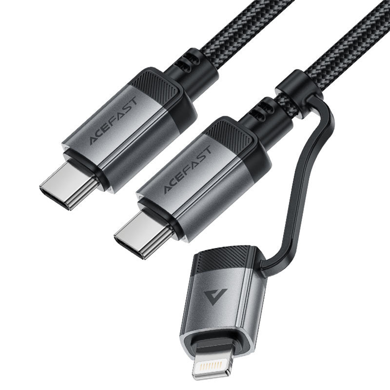 Acefast C20-01 Braided Charging Data Cable USB-C to Lightning / USB-C 1.2m