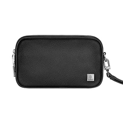 WIWU MGBLK Master Genuine Leather Fingerprint Lock Pouch Bag Black