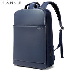 BANGE 7713 15.6" Waterproof Leather Business Laptop Backpack