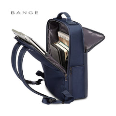 BANGE 7713 15.6" Waterproof Leather Business Laptop Backpack