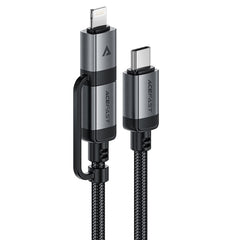 Acefast C20-01 Braided Charging Data Cable USB-C to Lightning / USB-C 1.2m