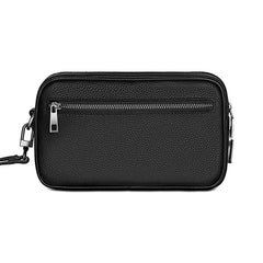 WIWU MGBLK Master Genuine Leather Fingerprint Lock Pouch Bag Black