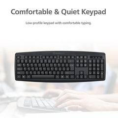 Micropack KM-203W Spill Resistant Wireless Keyboard and Mouse Combo - Arabic