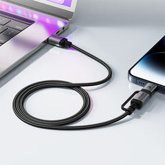 Acefast C20-01 Braided Charging Data Cable USB-C to Lightning / USB-C 1.2m