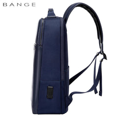 BANGE 7713 15.6" Waterproof Leather Business Laptop Backpack