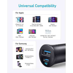 Anker Ultra Compact Dual Port USB-C USB-A Car Charger - Pixel Zones