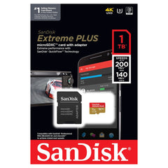 SanDisk Extreme Plus 1TB SDXC UHS-I Card High-Speed 4K UHD Video And Burst Mode Performance