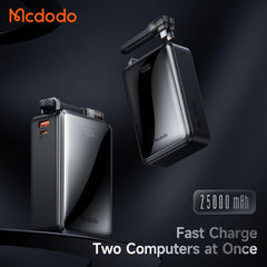 Mcdodo MC-0561 100W Digital Display 25000mAh 2C+1A Laptop Power Bank Built-in Braided Cable