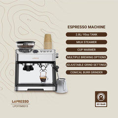 LePresso LP015 20 BAR Advanced Espresso Machine with Pressure Gauge