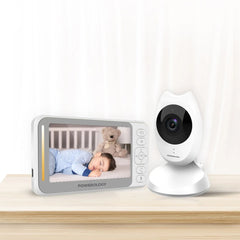 Powerology 4.35" HD LCD Baby Monitor with VGA Camera and Temperature Monitoring