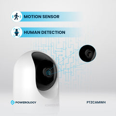 Powerology Indoor PTZ 2K Pan and Tilt Smart Camera