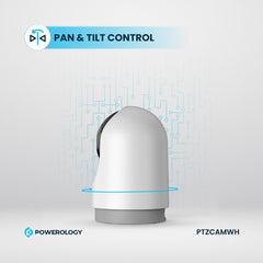 Powerology Indoor PTZ 2K Pan and Tilt Smart Camera