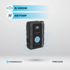 Powerology Jumpstart with Air Pump PD45W 3000A Max Current 20000mAh 160Psi