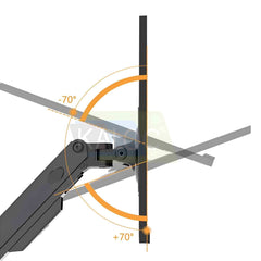 Kaloc DS200-2/B Dual Monitor Desk Arm Mount Stand 15-30" - Pixel Zones