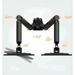 Kaloc DS90-2 Dual Desk Monitor Arm Stand Adjustable Gas Spring Support Max 32" - Pixel Zones