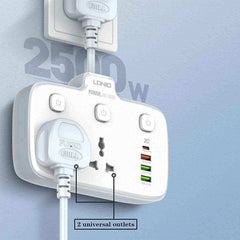 LDNIO SE2435 2500W Power Expansion Socket with Auto ID - Pixel Zones