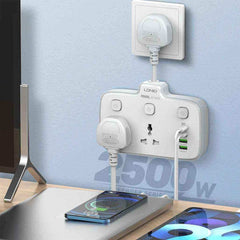 LDNIO SE2435 2500W Power Expansion Socket with Auto ID - Pixel Zones