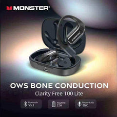 Monster Clarity Free 100 Lite OpenEar Waterproof Wireless Earbuds - Pixel Zones