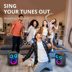 Tronsmart Halo 200 120W Karaoke Bluetooth Party Speaker with SoundPulse Audio Built-in Powerbank Up to 18 Hours of Playtime - Pixel Zones