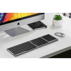 WiWU FMK-04 Foldable Mini Rechargeable Wireless Keyboard with Touch Pad - Pixel Zones